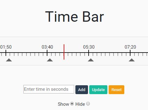 Duration Picker jQuery timeBar - Download Hozizontal Duration Picker For jQuery - timeBar.js