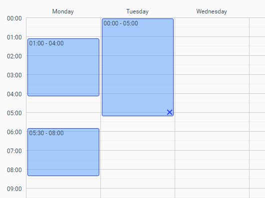 Dynamic Weekly Scheduler With jQuery - Schedule.js