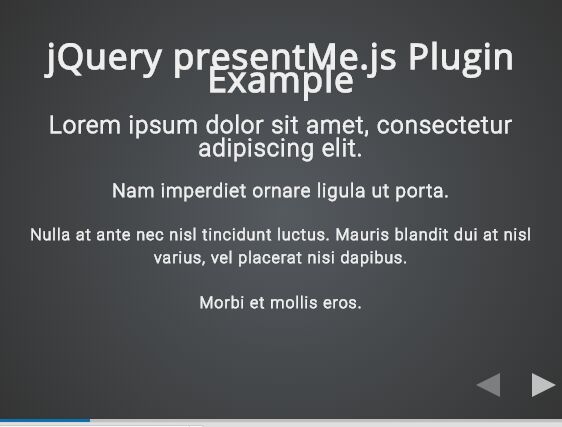 Easy Mobile Friendly HTML Presentation Plugin With jQuery - presentMe.js