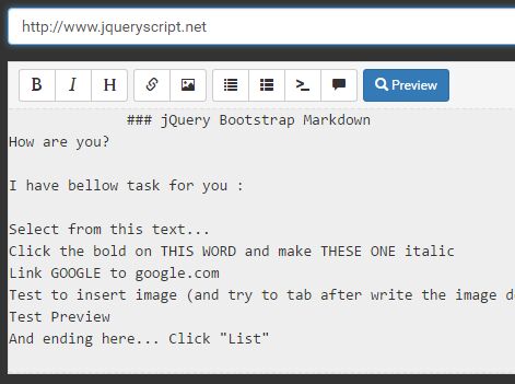 Easy WYSIWYG Markdown Editor For Bootstrap - Bootstrap Markdown