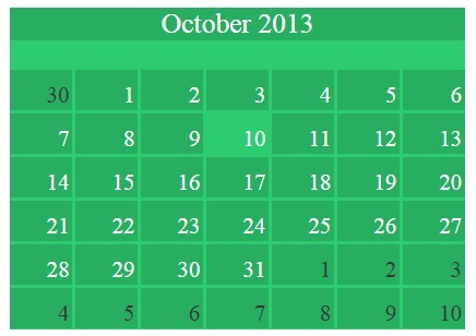 Easy jQuery Based Flat Calendar Widget - Flat Calendar