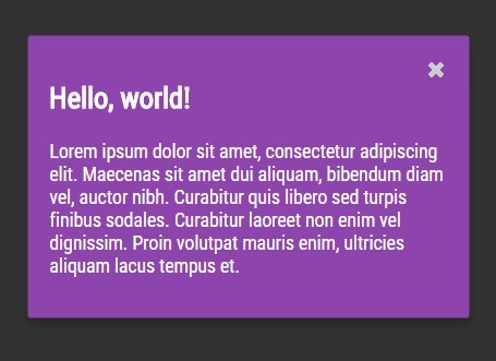 Easy jQuery Modal Plugin with CSS3 Animations - Quick Modal