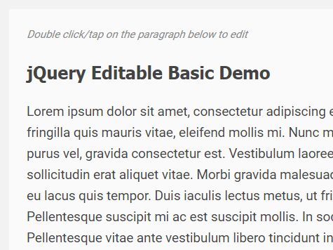 Edit Any Element In Place - jQuery Editable