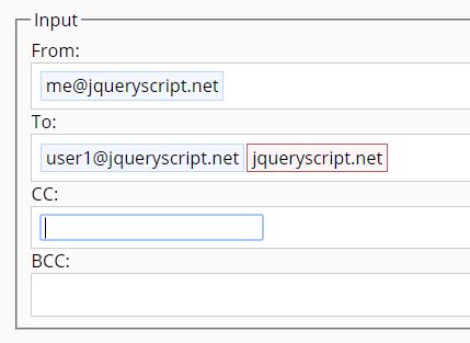 Email Address Input Enhancement Plugin With jQuery - Emailinput