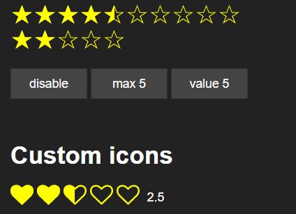 Feature-rich Star Rating Component With jQuery - ratings.js