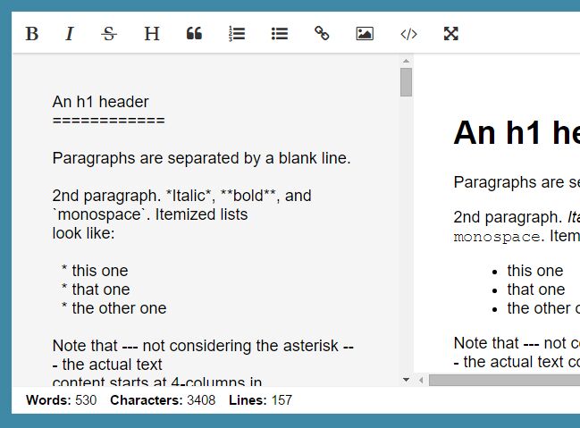 Feature-rich WYSIWYG Markdown Editor Plugin with jQuery - MKEditor