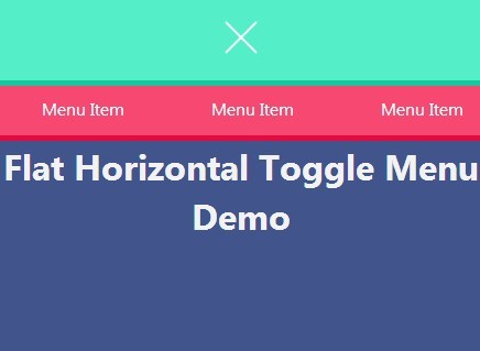 Flat Horizontal Toggle Menu with jQuery and CSS3