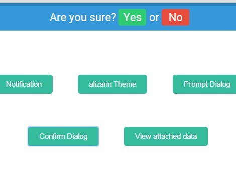 Flat Sliding Top Notification Plugin For jQuery - overHang.js