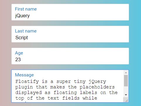 Floating Field Labels Floatify - Download Floating Form Field Labels With jQuery And CSS3 - Floatify