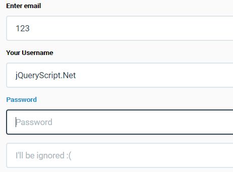 Floating Placeholder Label For Input Field - jQuery floatingLabel