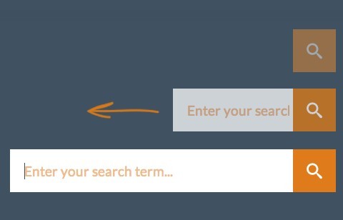 Fluid and Mobile-Friendly Search Bar On Click
