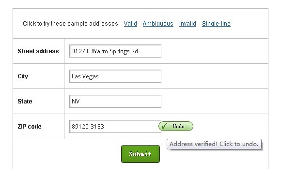 Form Address Verification Plugin for jQuery - liveaddress