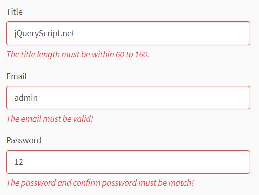 Tiny Form Validator With jQuery And Bootstrap - smValidator