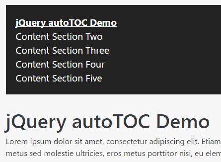 Generating An In-page Navigation For Your Long Document - autoTOC