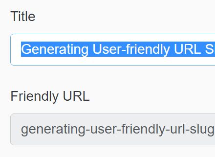 Generating User-friendly URL Slugs With jQuery - friendurl