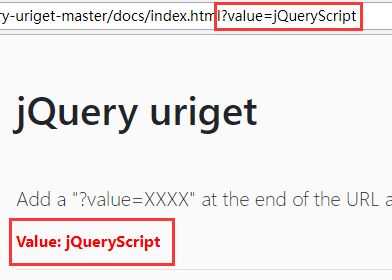 Get Query String Values From URL - jQuery uriget