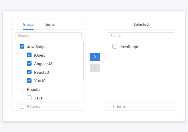 Groupable & Searchable Dual Listbox Plugin - jQuery Transfer