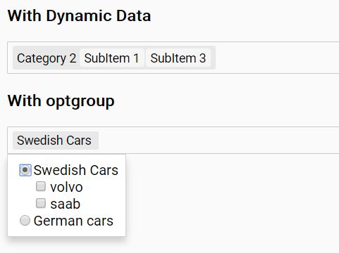 Grouped Multiple Selection Plugin For jQuery - GroupMultiSelect