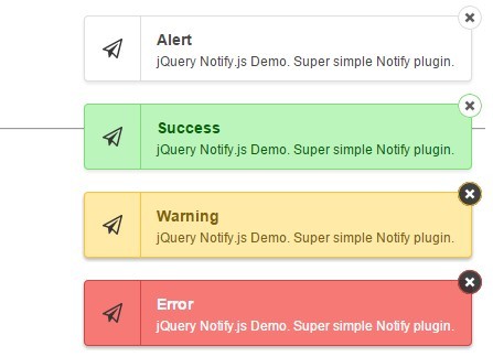 Growl Style Message Toaster Plugin For jQuery - notify