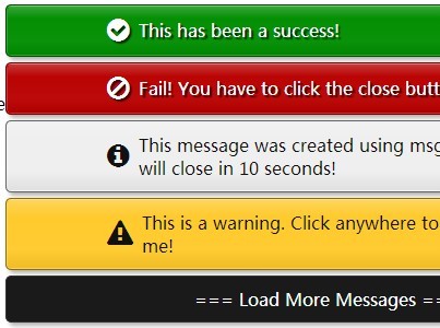 Growl-like Toast Notification Plugin with jQuery and Font Awesome - MsgPop