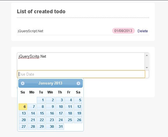 HTML5 Websql Todo Maker with jQuery