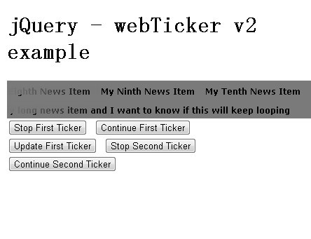 Highly Customizable jQuery Text Scrolling Plugin - Web Ticker