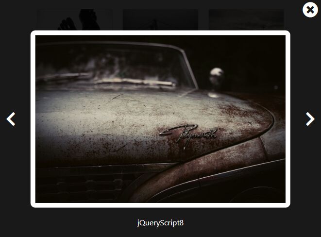 jQuery Script For Lightbox Display Of Gallery