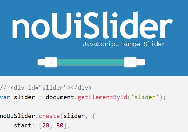 Accessible Touch-friendly Range Slider Plugin -  noUiSlider