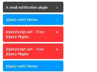 Lightweight Pretty jQuery Notification Box Plugin - notiJ