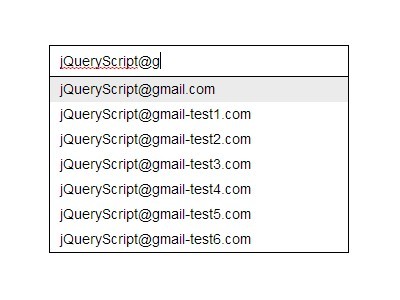 Lightweight jQuery Email Input Autocomplete Plugin