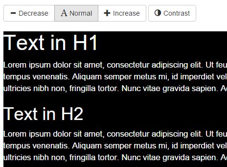 Lightweight jQuery Font Accessibility Plugin - EasyView