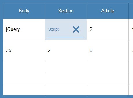 Lightweight jQuery Plugin For Editable Table Cells - HeavyTable.js