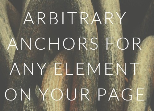 Lightweight jQuery Scroll To HTML Elements Plugin - Arbitrary Anchor