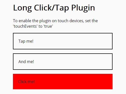 Long Click Tap Detection jQuery - Download Long Click/Tap Event Detection With jQuery - long_tap.js