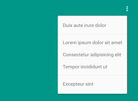 Material Design Dropdown Menu Plugin For jQuery - menu.js