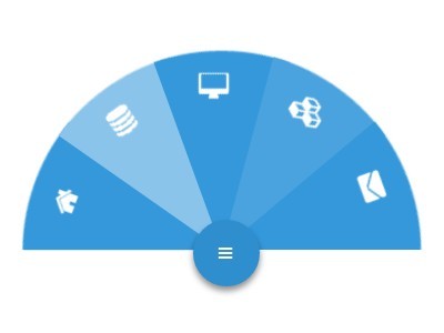 Material Design Styled Pie Menu with jQuery and CSS3