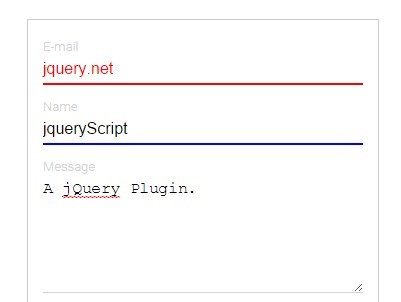 Material Design Styled Text Fields with jQuery and CSS3