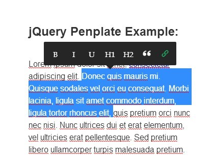 Medium-Style jQuery Html5 WYSIWYG Inline Editor - Penplate