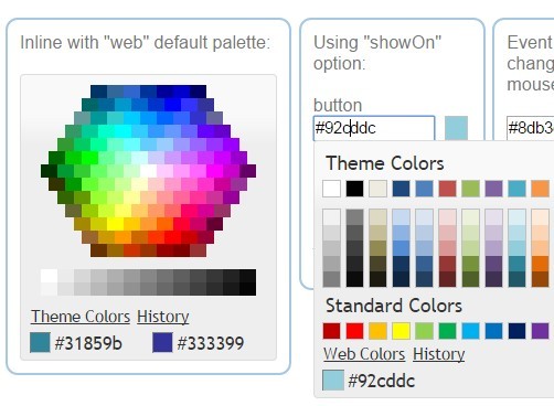 Microsoft Office Style Color Picker Plugin - evol.colorpicker