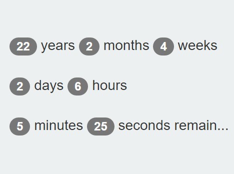 Minimal Date & Time Countdown Widget with jQuery UI - timeLeft