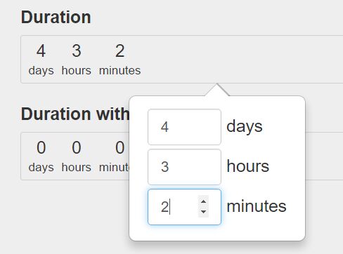 Minimal Duration Picker Plugin For jQuery and Bootstrap