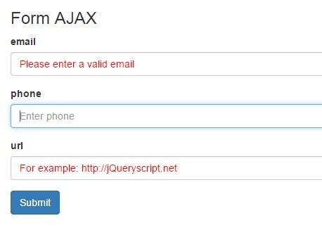 Minimal Form Input Validation Plugin with jQuery - validate.js