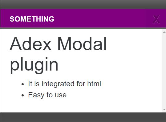 Minimal Themeable jQuery Modal Plugin - Adex Modal