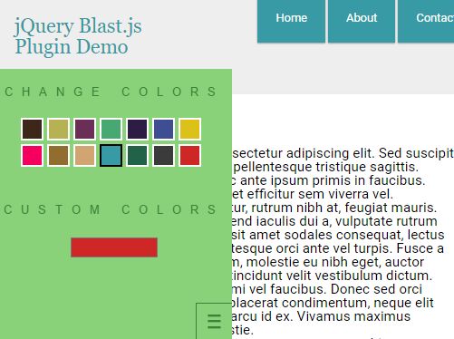 Minimal jQuery Based Site Theme / Color Scheme Switcher - Blast.js