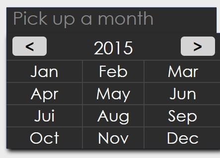 Minimal jQuery Month Picker Plugin - Simple MonthPicker