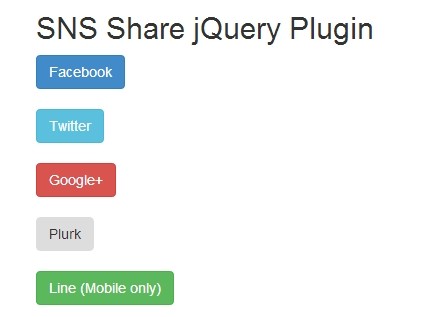 Minimal jQuery Social Media Button Integration - Sns Share