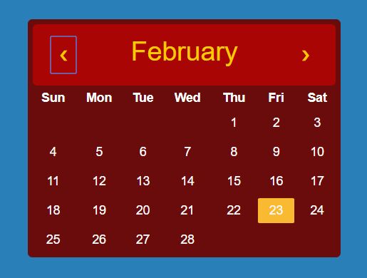 Minimalist Calendar Plugin For jQuery - Calendar.js