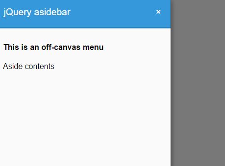 Minimalist Sidebar Offcanvas Menu Plugin With jQuery - asidebar