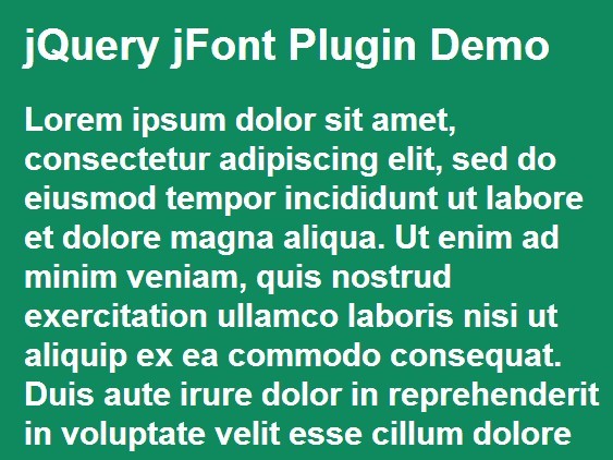 Minimalist jQuery Responsive Font Size Plugin - jFont