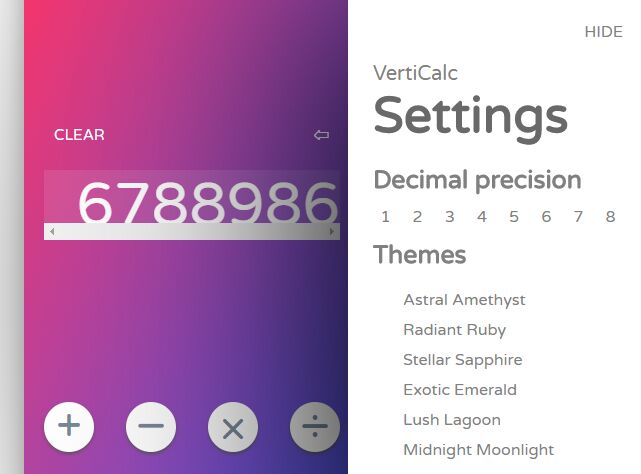 Elegant Mobile-friendly Calculator App - verticalc